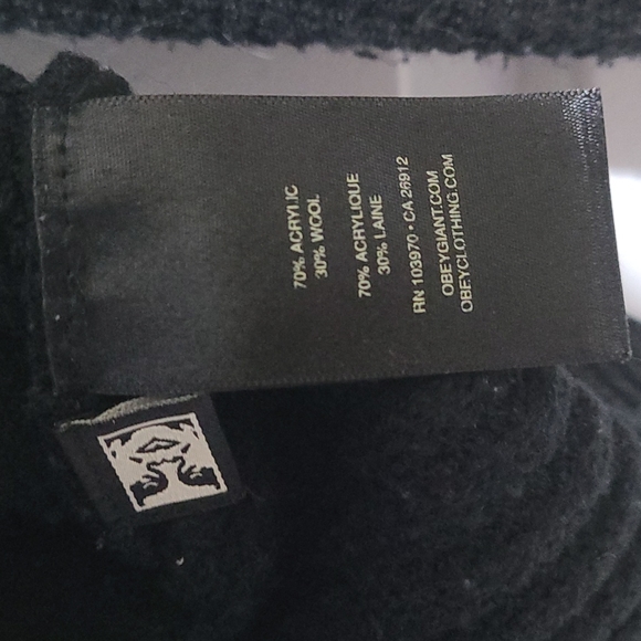 Obey Worldwide Waffle Knit Stripe Wool Blend Sweater - Picture 8 of 9